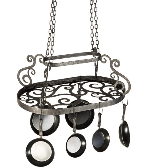 Meyda Tiffany 193623 38"Pot Rack, Smoke