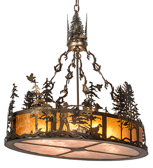 Meyda Tiffany 194622 Eight Light Pendant, Dk Burnished Antique Copper