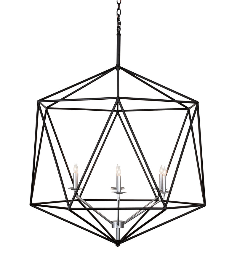 Meyda Tiffany 194724 Seven Light Pendant, Oil Rubbed Bronze And Nickel