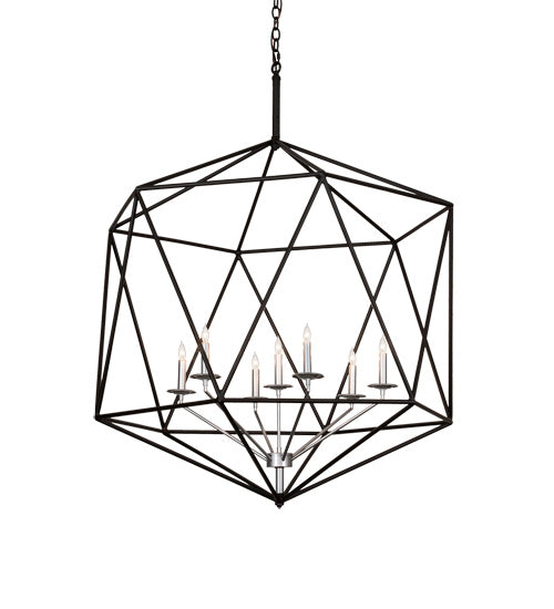 Meyda Tiffany 194724 Seven Light Pendant, Oil Rubbed Bronze And Nickel