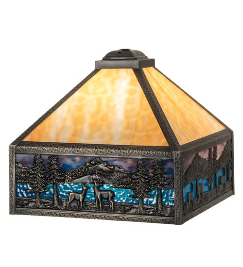 Meyda Tiffany 19495 Shade, Craftsman Brown Hi-Lited