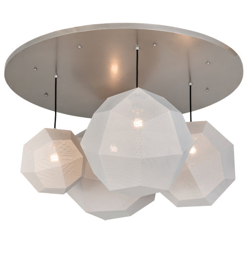Meyda Tiffany 195179 Four Light Pendant, Nickel
