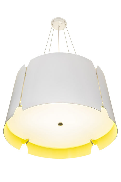 Meyda Tiffany 195327 Four Light Pendant, Sulfur Yellow & White