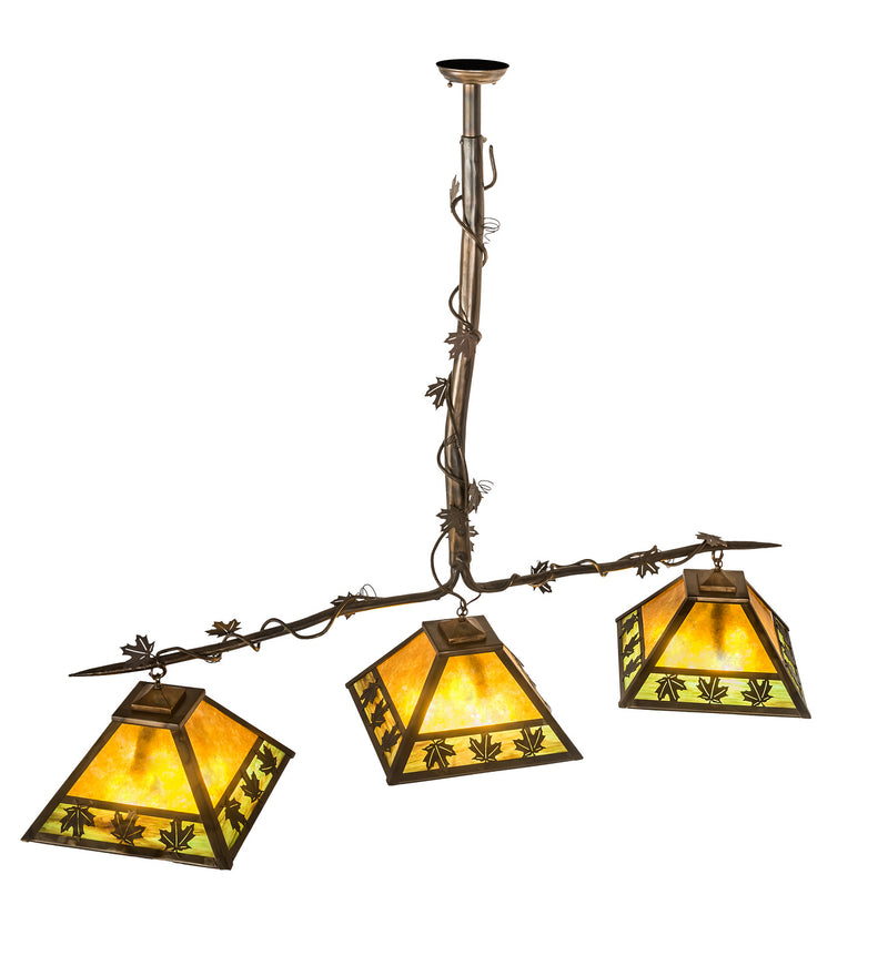 Meyda Tiffany 196678 Three Light Island Pendant, Light Burnished Antique Copper