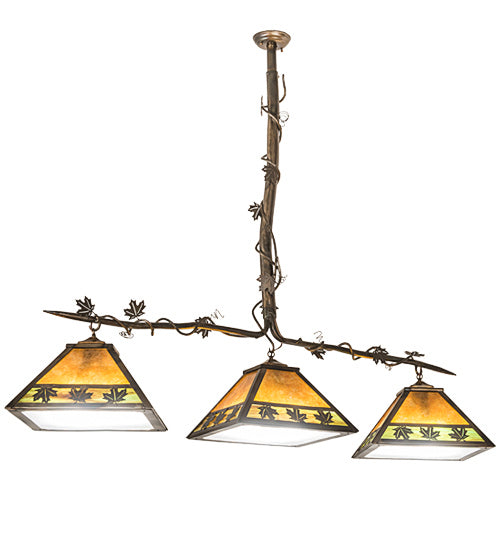 Meyda Tiffany 196678 Three Light Island Pendant, Light Burnished Antique Copper