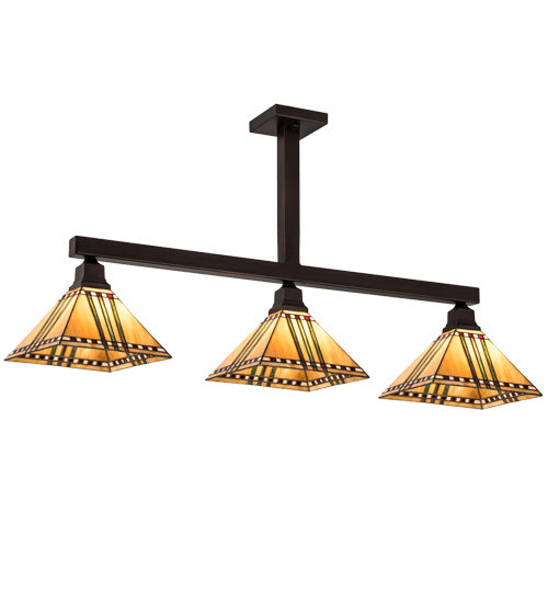 Meyda Tiffany 197436 Three Light Island Pendant, Mahogany Bronze