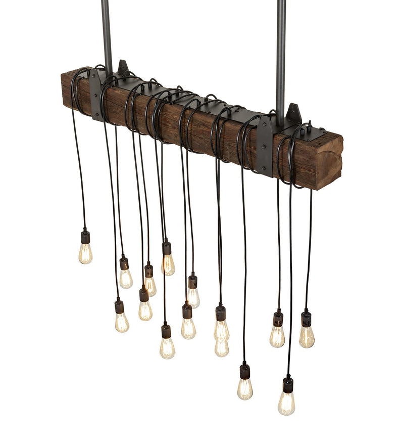 Meyda Tiffany 198209 15 Light Pendant, Wrought Iron