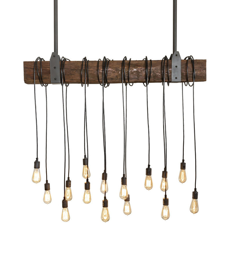 Meyda Tiffany 198209 15 Light Pendant, Wrought Iron