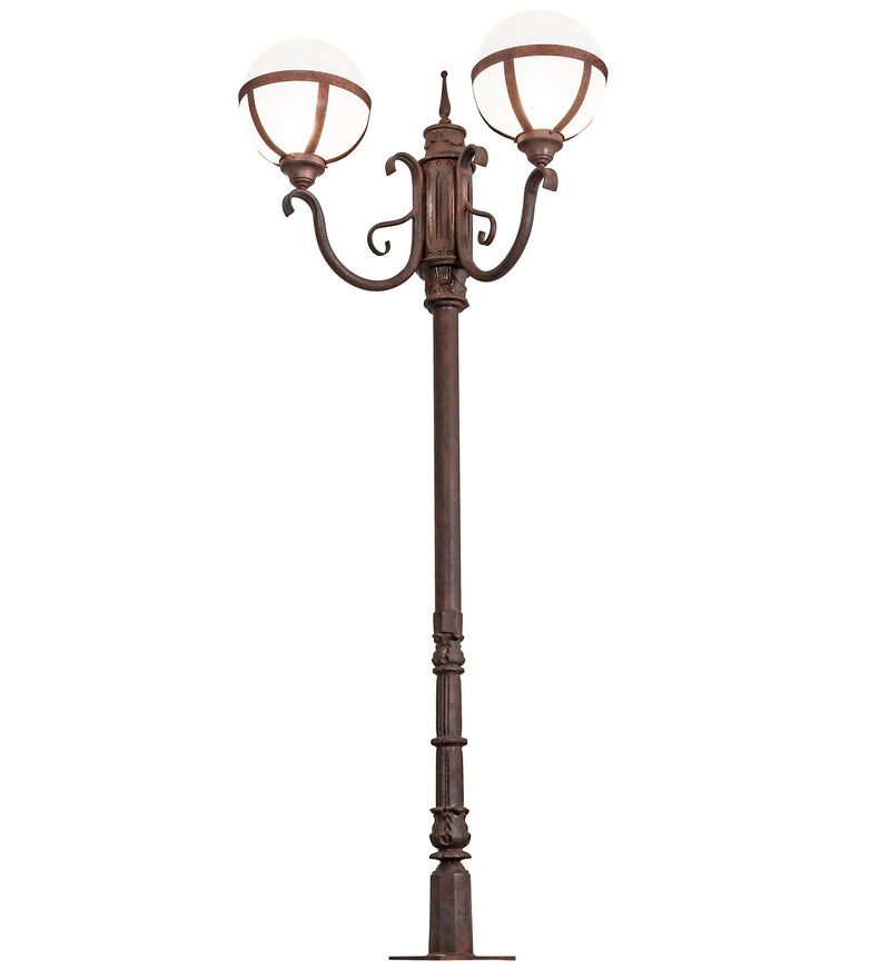 Meyda Tiffany 200260 Two Light Street Lamp, Rusty Nail