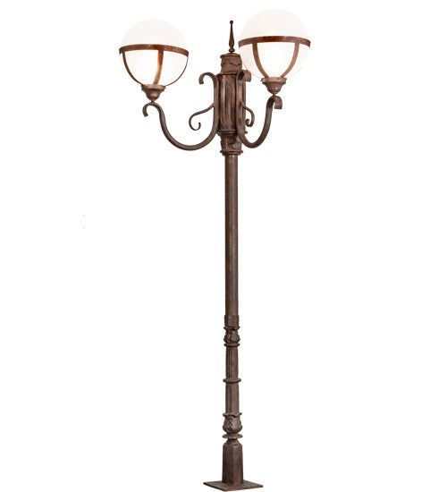 Meyda Tiffany 200260 Two Light Street Lamp, Rusty Nail