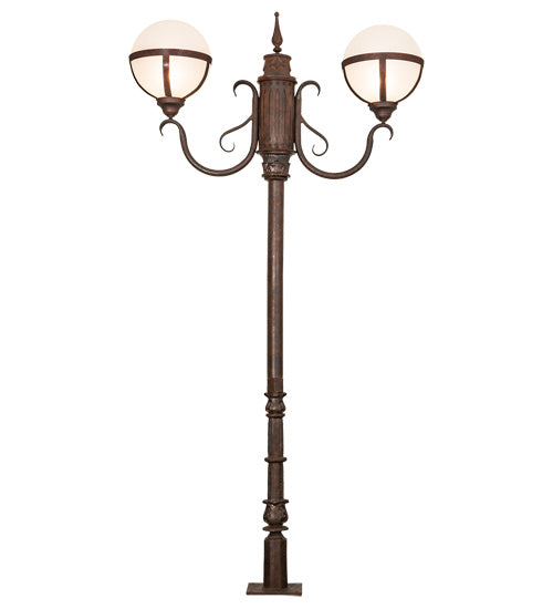 Meyda Tiffany 200261 Two Light Street Lamp, Rusty Nail
