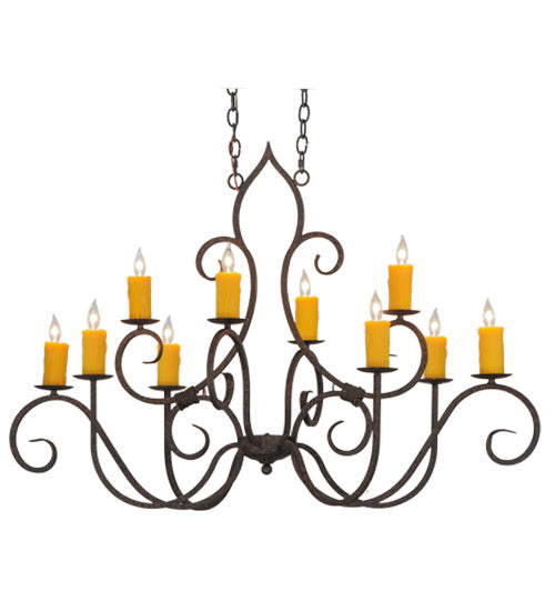 Meyda Tiffany 200731 Ten Light Chandelier, Coffee Bean