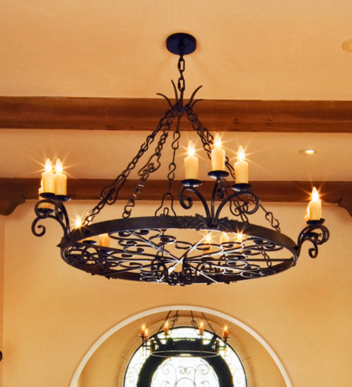 Meyda Tiffany 200732 15 Light Chandelier, Copper Rust