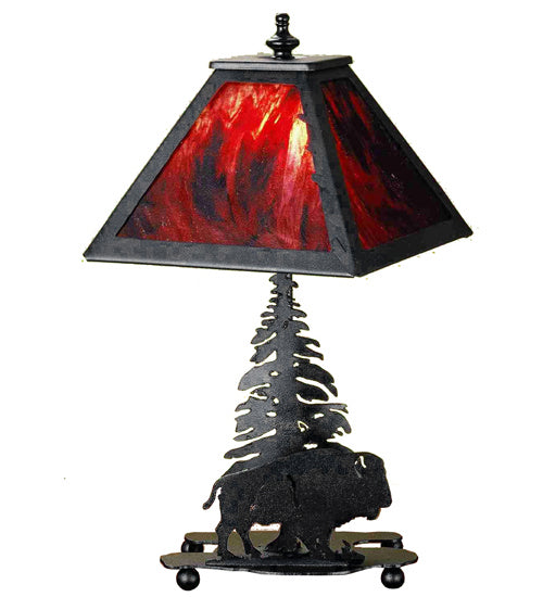 Meyda Tiffany 202240 One Light Accent Lamp, Black Metal