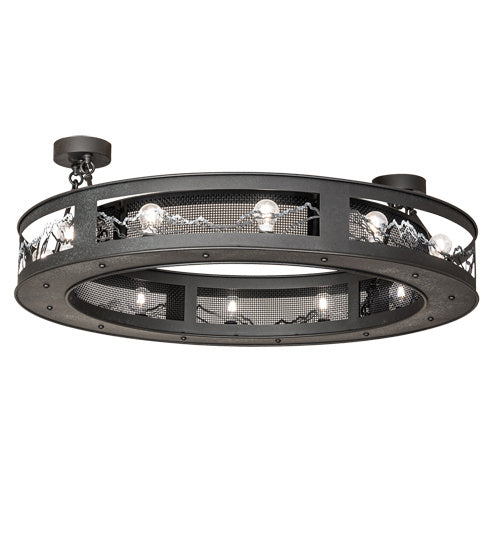 Meyda Tiffany 202728 LED Chandelier, Natural Iron
