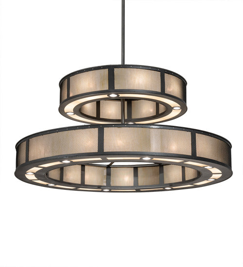 Meyda Tiffany 202731 LED Chandelier, Natural Iron And Solar Black
