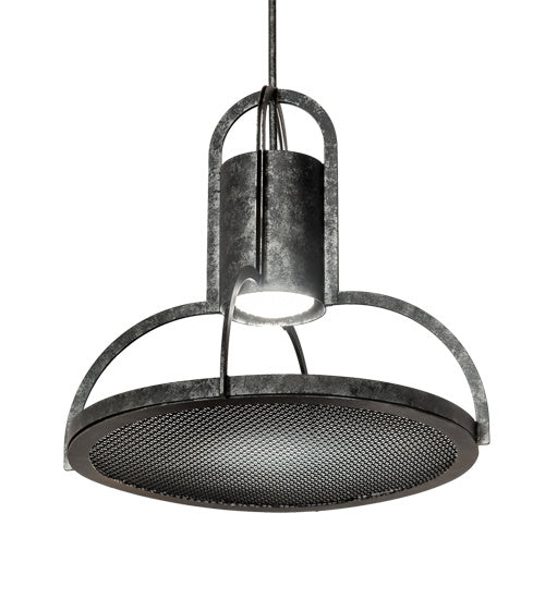 Meyda Tiffany 203387 One Light Pendant, Solar Black Mesh And Smoke