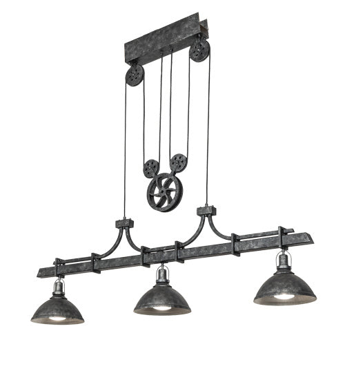 Meyda Tiffany 203455 Three Light Pendant, Smoke And Anthracite