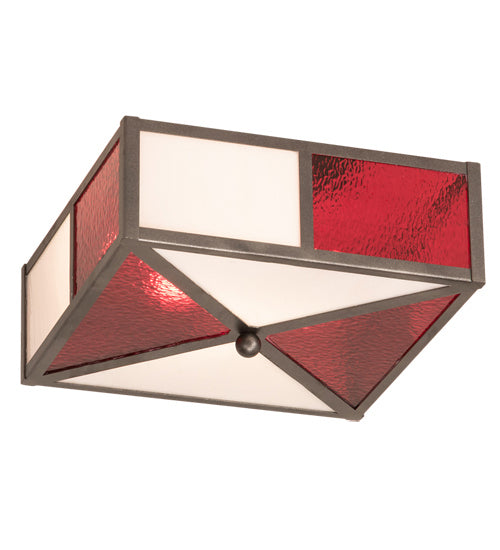 Meyda Tiffany 203523 Two Light Flushmount, Pewter