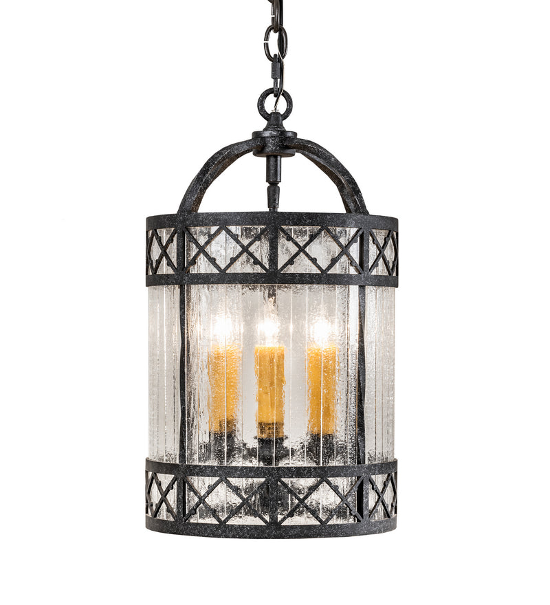 Meyda Tiffany 203926 Three Light Pendant, Gunmetal