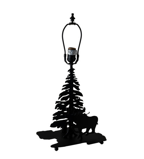 Meyda Tiffany 20496 Two Light Table Base, Textured Black