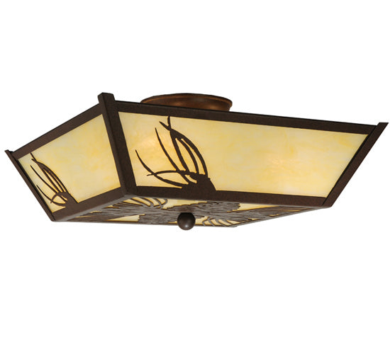 Meyda Tiffany 210047 Four Light Semi-Flushmount, Cafe Noir