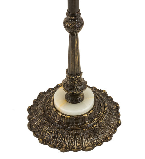 Meyda Tiffany 210068 Three Light Floor Base, Antique Brass Gloss Powder Coat