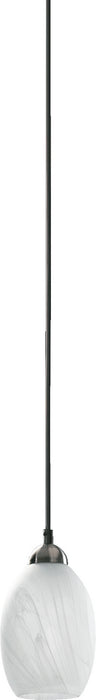 Quorum 1740-165 One Light Pendant, Satin Nickel