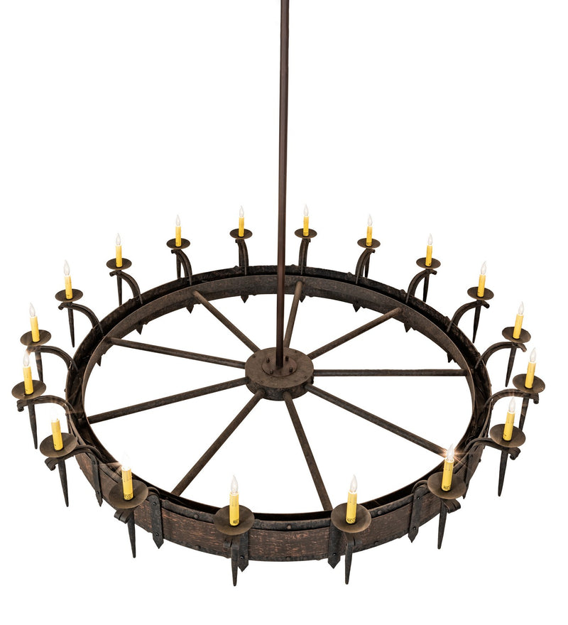 Meyda Tiffany 211291 18 Light Chandelier, Coffee Bean And Blackened Copper