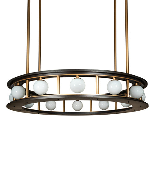 Meyda Tiffany 211593 LED Pendant, Gold Matte And Weathered Brass