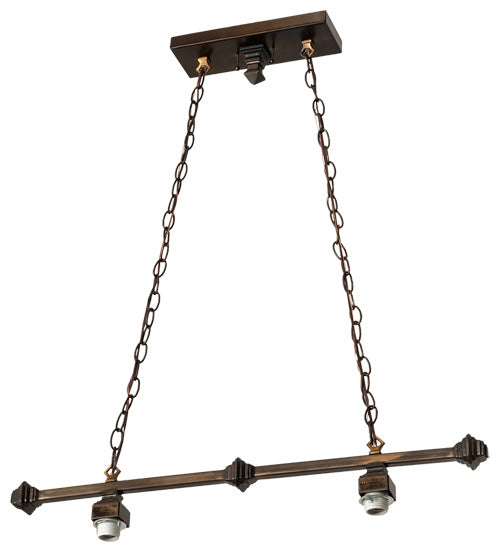 Meyda Tiffany 211601 Two Light Island Pendant Hardware, Antique Copper