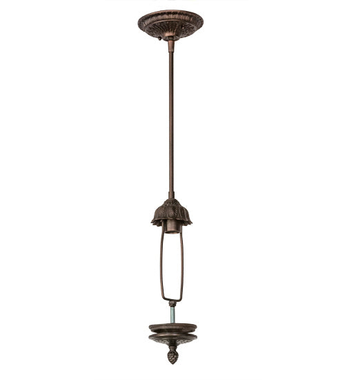 Meyda Tiffany 211922 One Light Inverted Stem Hung Hardware, Mahogany Bronze