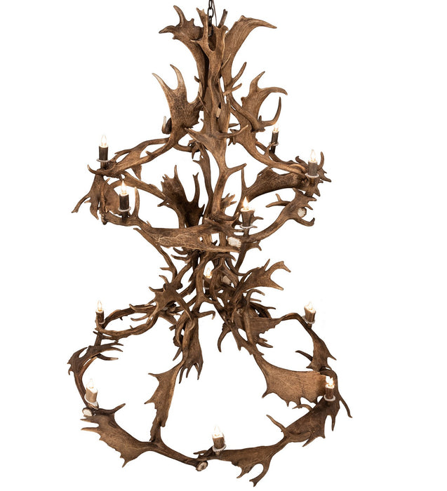 Meyda Tiffany 212274 12 Light Chandelier, Mahogany Bronze