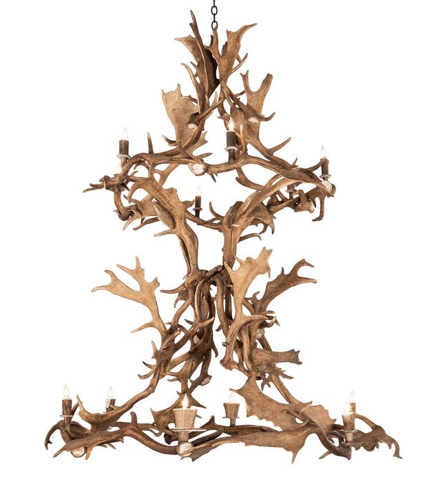 Meyda Tiffany 212274 12 Light Chandelier, Mahogany Bronze