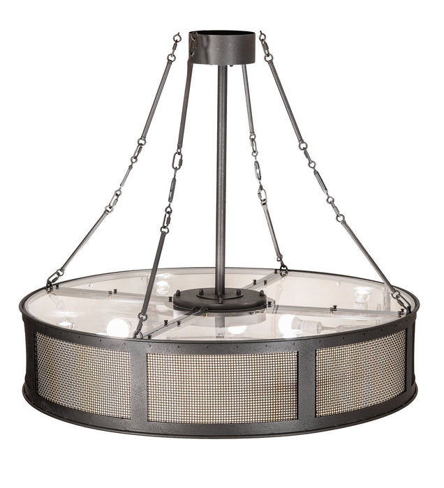 Meyda Tiffany 212497 16 Light Pendant, Solar Black And Natural Iron