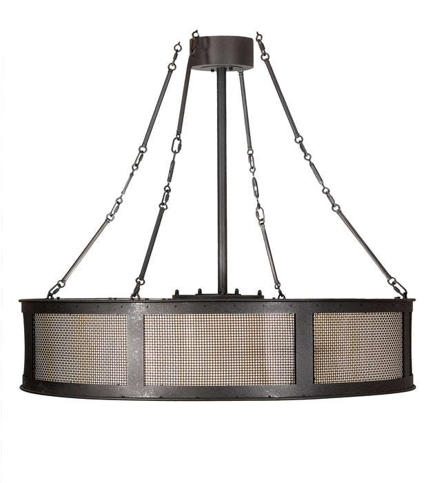 Meyda Tiffany 212497 16 Light Pendant, Solar Black And Natural Iron