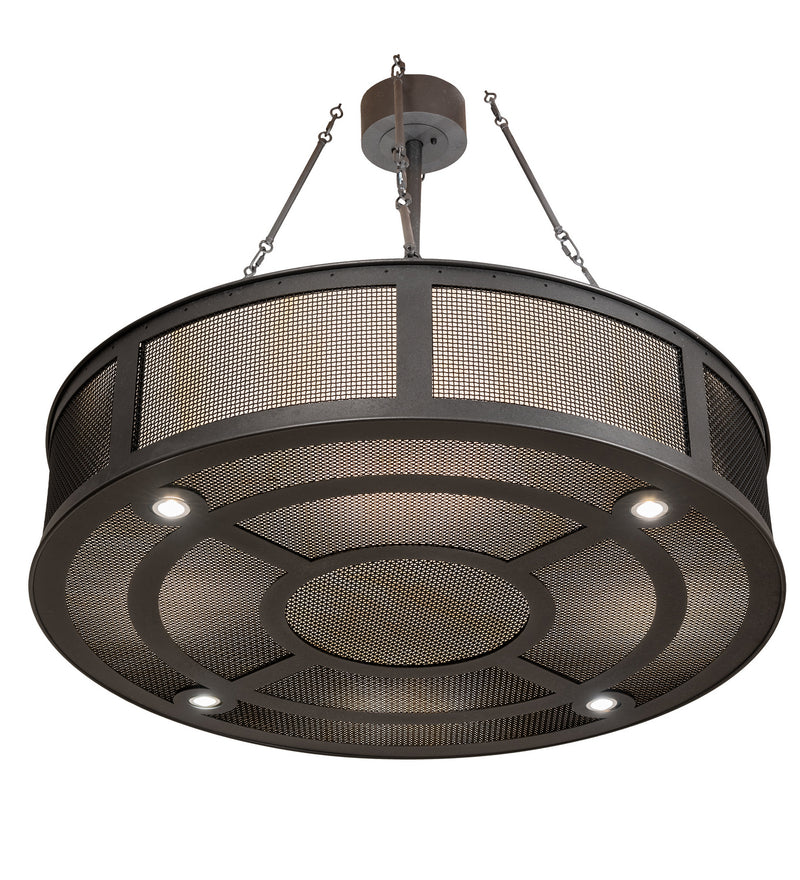 Meyda Tiffany 212497 16 Light Pendant, Solar Black And Natural Iron