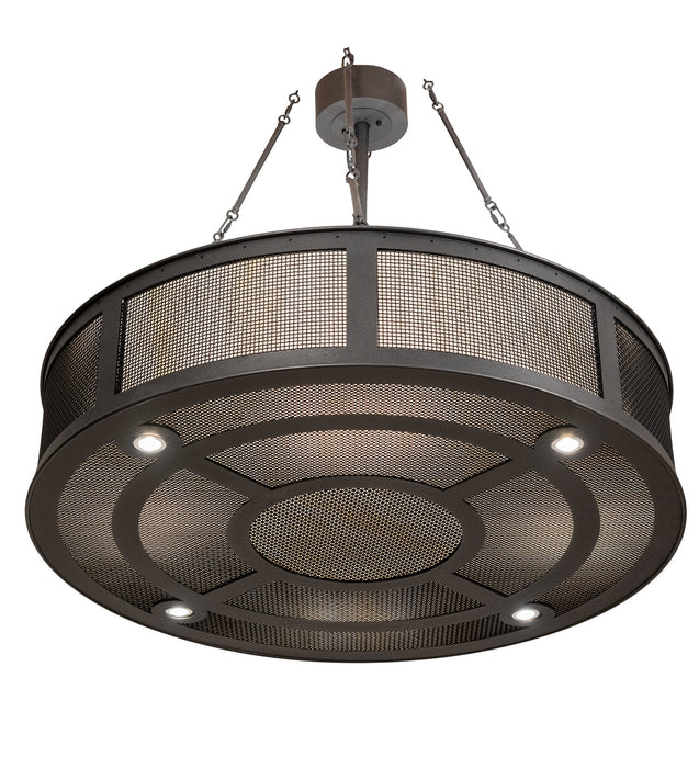 Meyda Tiffany 212497 16 Light Pendant, Solar Black And Natural Iron