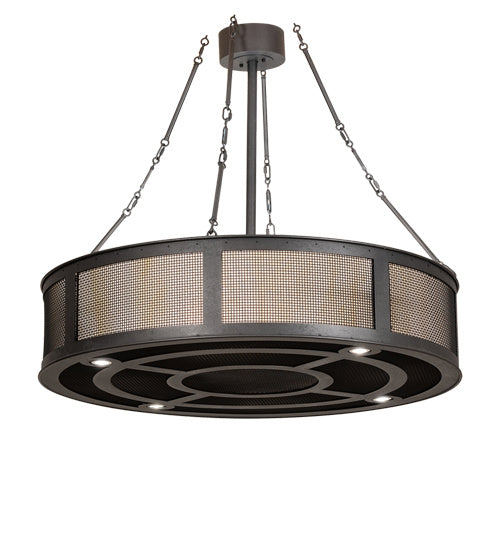 Meyda Tiffany 212497 16 Light Pendant, Solar Black And Natural Iron