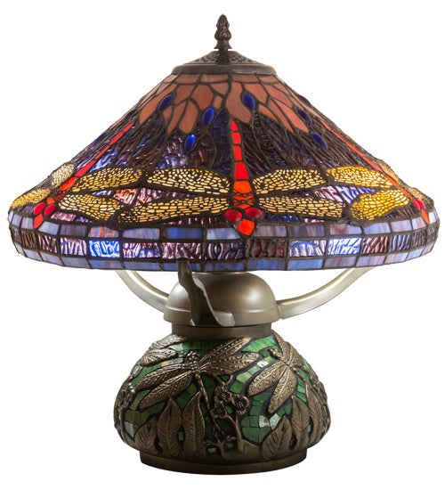 Meyda Tiffany 212524 Two Light Table Lamp, Mahogany Bronze