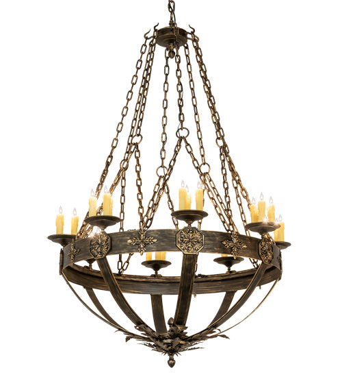 Meyda Tiffany 212739 24 Light Chandelier, Florentine Gold