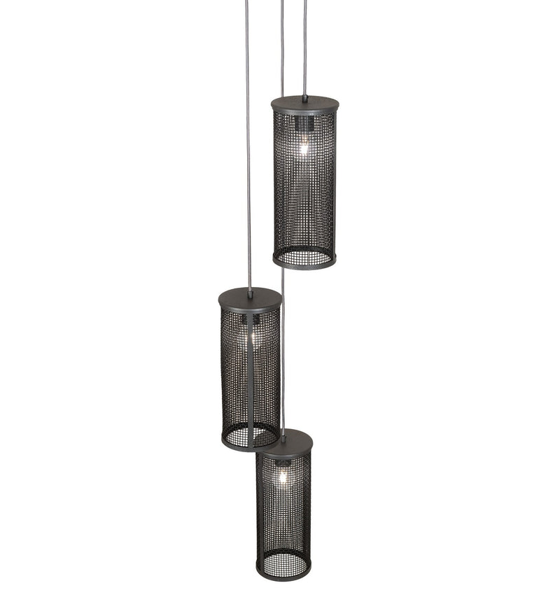 Meyda Tiffany 212780 Three Light Pendant, Natural Iron