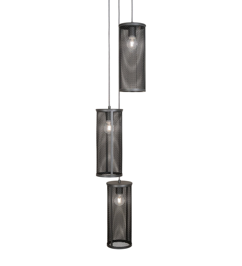 Meyda Tiffany 212780 Three Light Pendant, Natural Iron