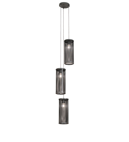 Meyda Tiffany 212780 Three Light Pendant, Natural Iron