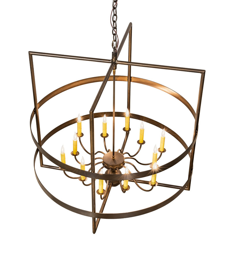 Meyda Tiffany 213168 12 Light Chandelier, Antique Copper