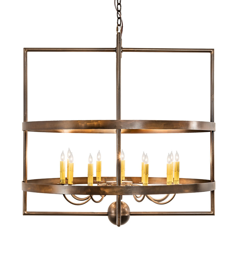 Meyda Tiffany 213168 12 Light Chandelier, Antique Copper