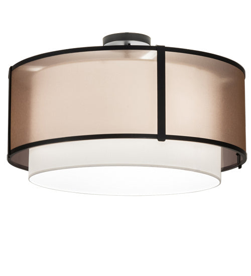 Meyda Tiffany 213919 LED Semi-Flushmount, Flat Black