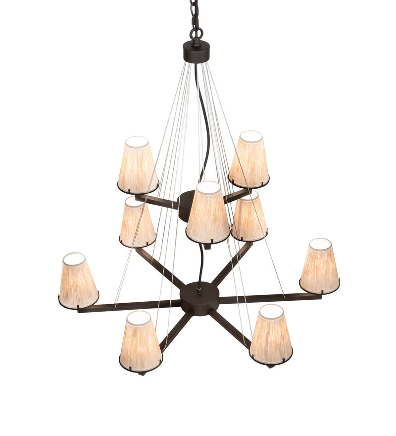 Meyda Tiffany 214041 Nine Light Chandelier, Oil Rubbed Bronze