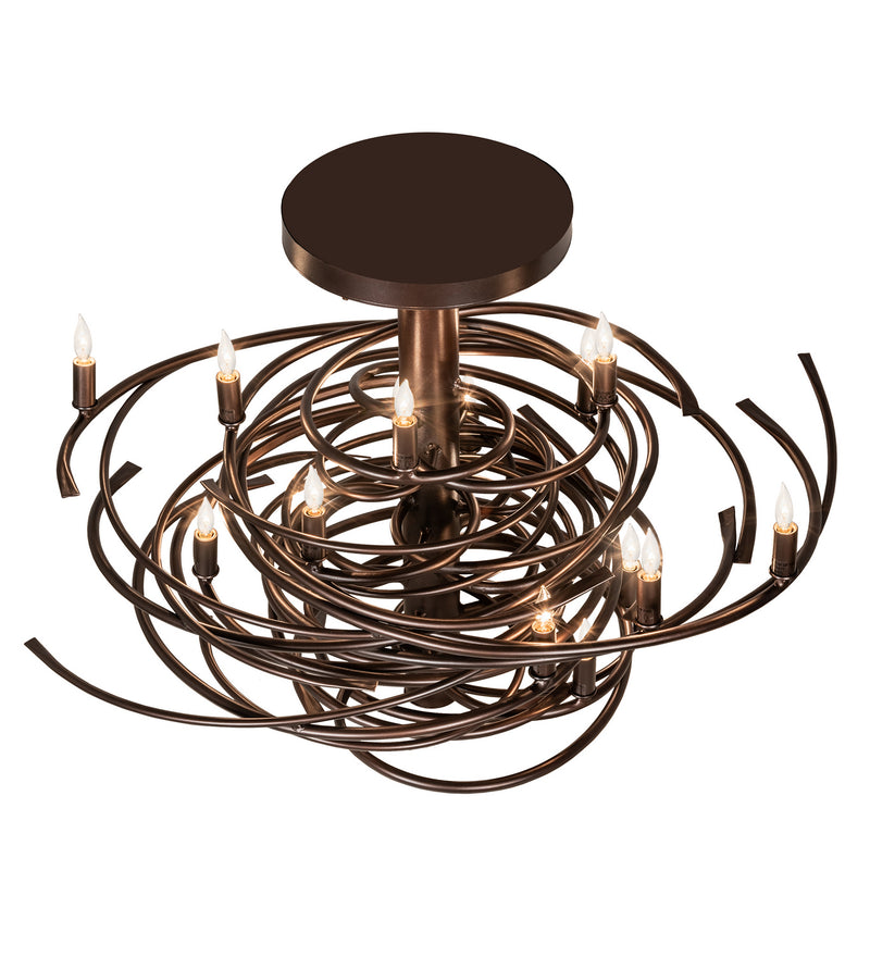 Meyda Tiffany 214928 15 Light Chandelier, Mahogany Bronze