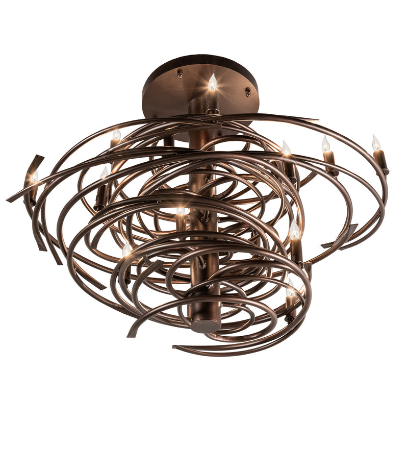 Meyda Tiffany 214928 15 Light Chandelier, Mahogany Bronze